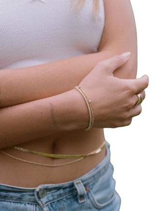 Mini Amina Tennis Bracelet - Gold