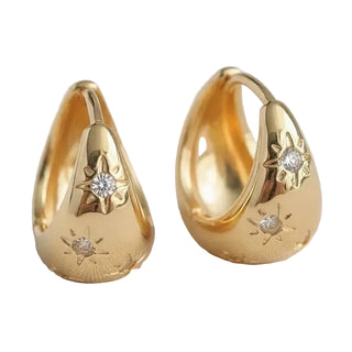 Geometric Star Drop Earrings