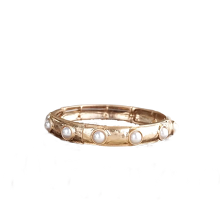 Timeless Charm - Slim Cabochon Eternity Bangle