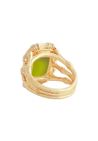 Bamboo w/Stone Ring - Gemstone