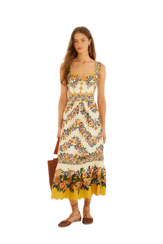 Hilo Stripes Sand Midi Dress