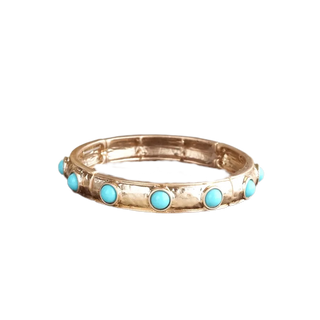 Timeless Charm - Slim Cabochon Eternity Bangle