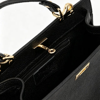 Large Genuine Leather Handbag with Shoulder Strap