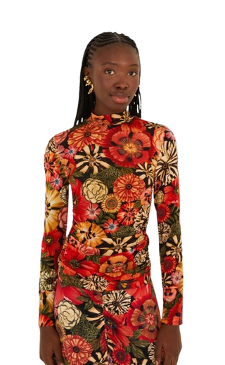 Flowershop Mini Black Jersey Blouse