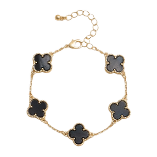 Multicolor Shell Charm Bracelet W/Gold Accents