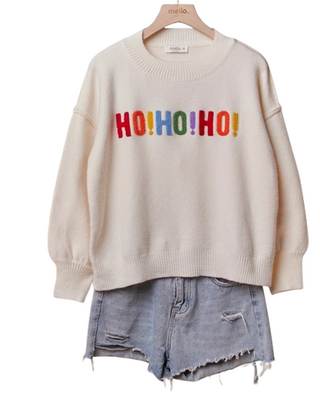 Oversized Christmas Sweater w/Lettering