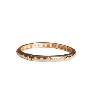 Gold-Tone Eternity Stretch Bangle