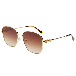 Lea Women's Round-Gold/Brown