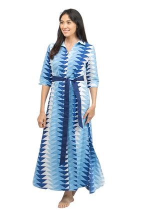 Eloise Dress - Triangle Ocean