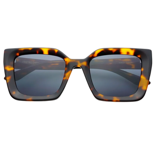 Coco Acetate Women's Square Sunglasses-Tortoise/Gray
