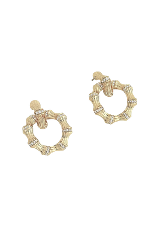 Bamboo Double Hoop Earrings