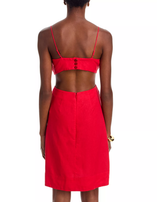 Red Flower Mini Dress