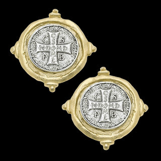 Cross Coin Stud