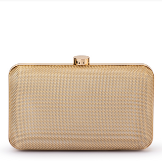 Jen Mesh Clutch-Gold