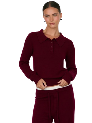 Tove Long Sleeve Cashmere Polo