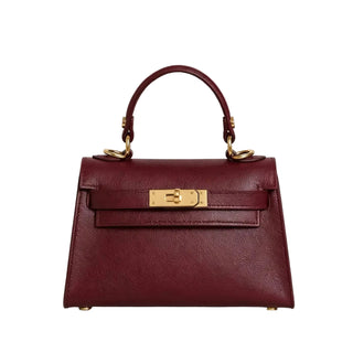 Genuine Saffiano Leather Handbag with Strap