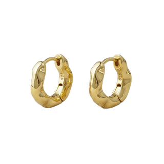 Sculptural Liquid Metal Hoop Earrings