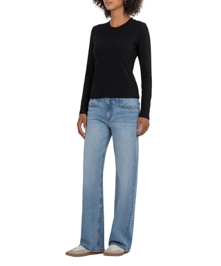 Noelie Scoop Neck Long Sleeve Knit Top