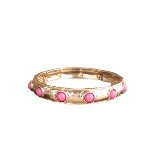 Timeless Charm - Slim Cabochon Eternity Bangle