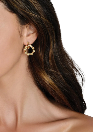 Bamboo Double Hoop Earrings