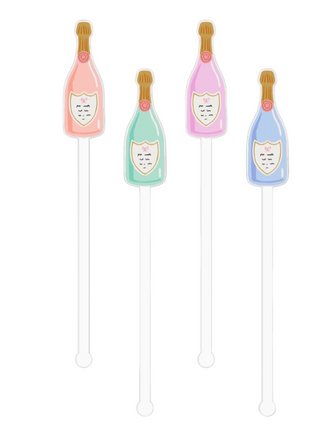 Stir Sticks Set | Champagne Bottle