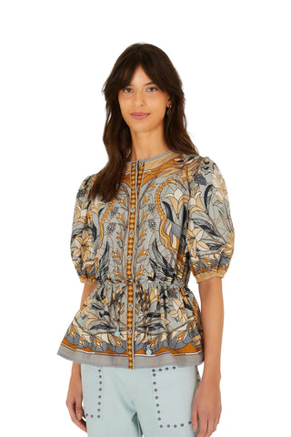 Stained Glass Beauty Soft Blue Blouse