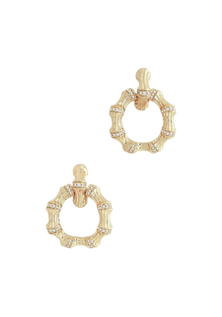 Bamboo Double Hoop Earrings