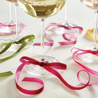 Velvet Bow Wine Charms - Moroccan - Set of 6