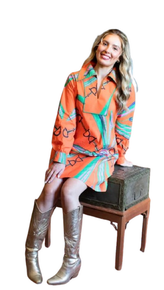 House of MBR Cassidy Short Dress, Estate Orange - S/0
