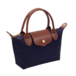 Britney Nylon Double Handle Crossbody Bag - Navy