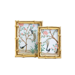 Set of 2 Gold Faux Bamboo Photo Frame