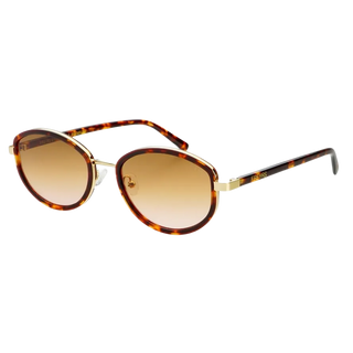 Jordan Acetate Oval-Amber Tortoise/Brown