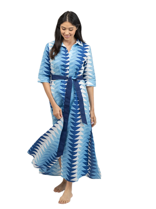 Eloise Dress - Triangle Ocean