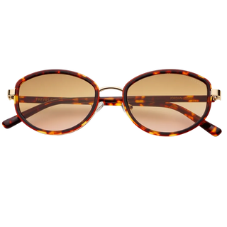 Jordan Acetate Oval-Amber Tortoise/Brown
