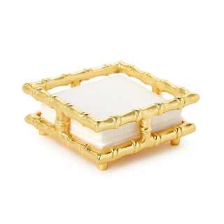 Gold Bamboo Cocktail Napkin Holder - Aluminum