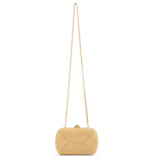 Martina Coiled Rope Clutch-Gold