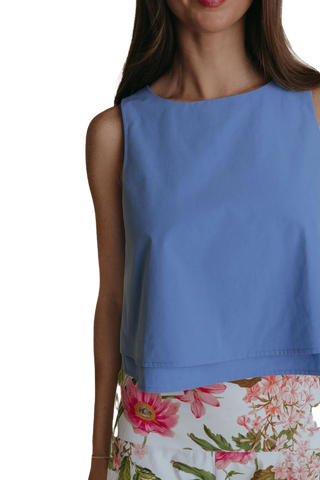 June Top-French Blue
