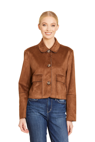 Faux Suede Two Pocket Jacket
