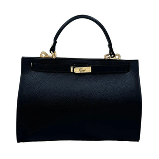 Large Genuine Leather Handbag with Shoulder Strap