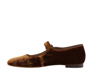 Michaela Silk Velvet Mary Jane Flats