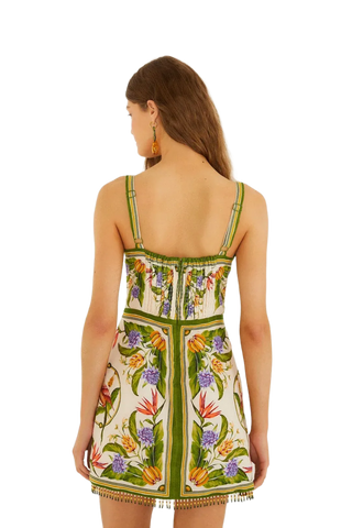 Tropical Scarf Sand Sleeveless Mini Dress