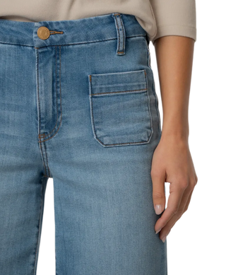 Meg High Rise Wide Leg w/Patch Pockets Reg Hem