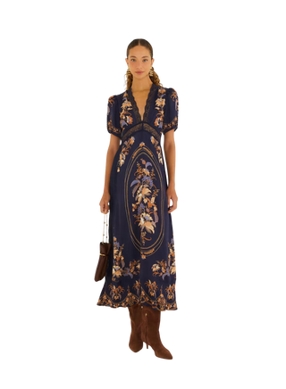 Lara Navy Blue Maxi Dress